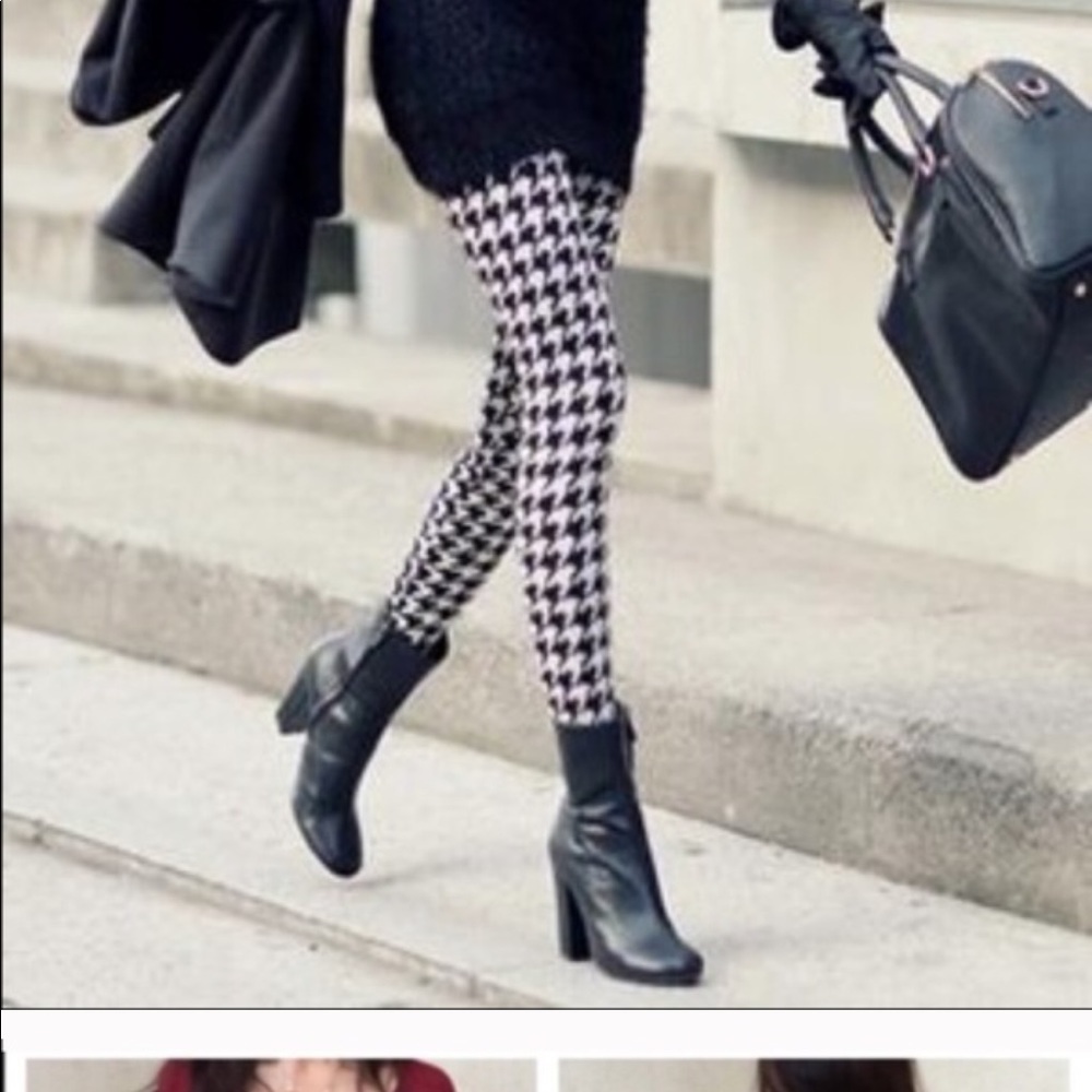 Houndstooth ultra soft buttery leggings - Picture 2 of 7